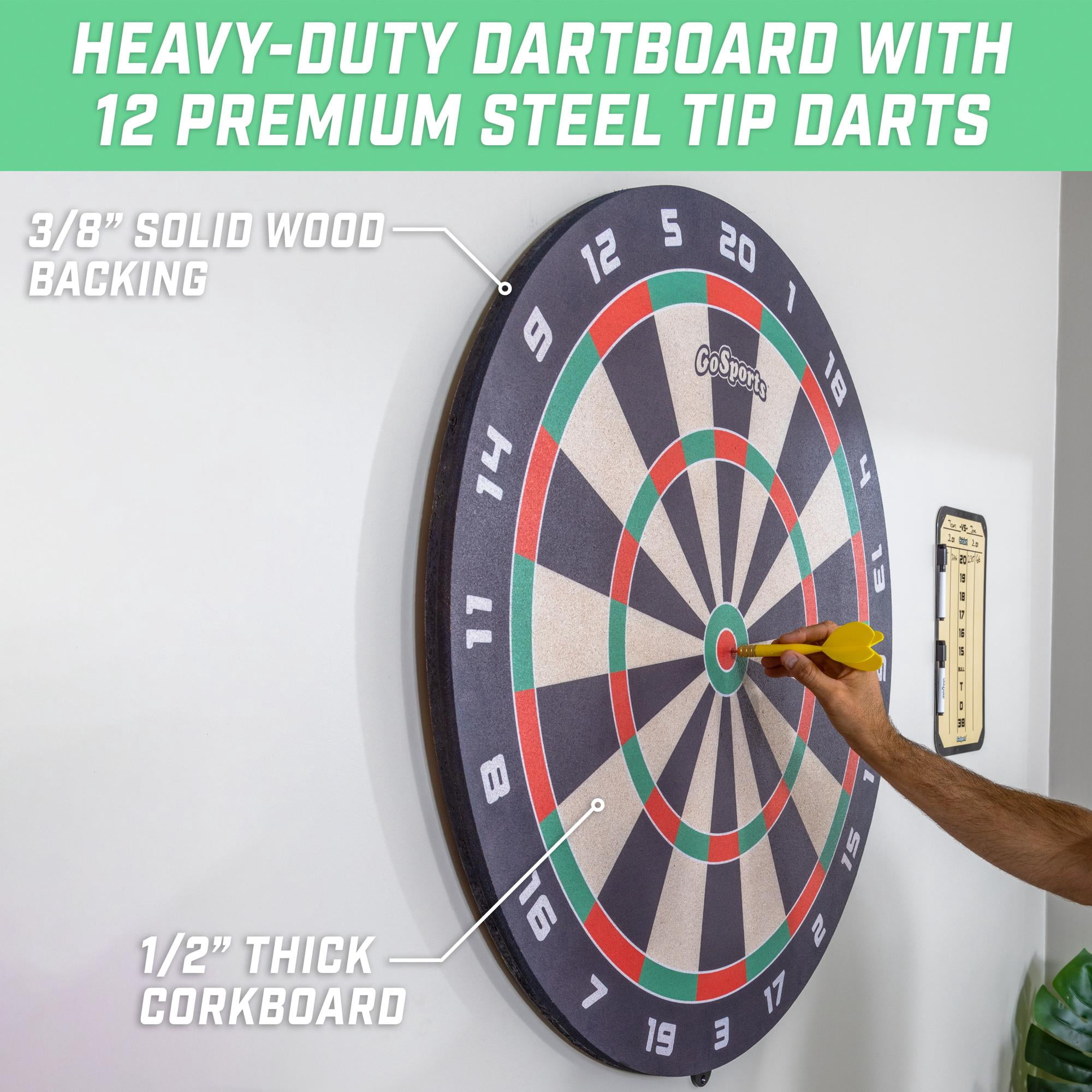 GoSports 3 ft Giant Dartboard - Includes 12 Giant Darts and Scoreboard - New Fun Twist on Darts