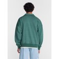 thumbnail image 3 of No Boundaries Boxy Fit Quarter Zip Fleece Sweatshirt with Long Sleeves, Men's XS-4XLT, 3 of 5