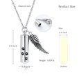 thumbnail image 2 of Cremation Jewelry Paw Print Urn Necklaces for Human Pet Ashes Cylinder Urn Pendant Keepsake Memorial Ash Locket Holder Necklace for Men Women, 2 of 7