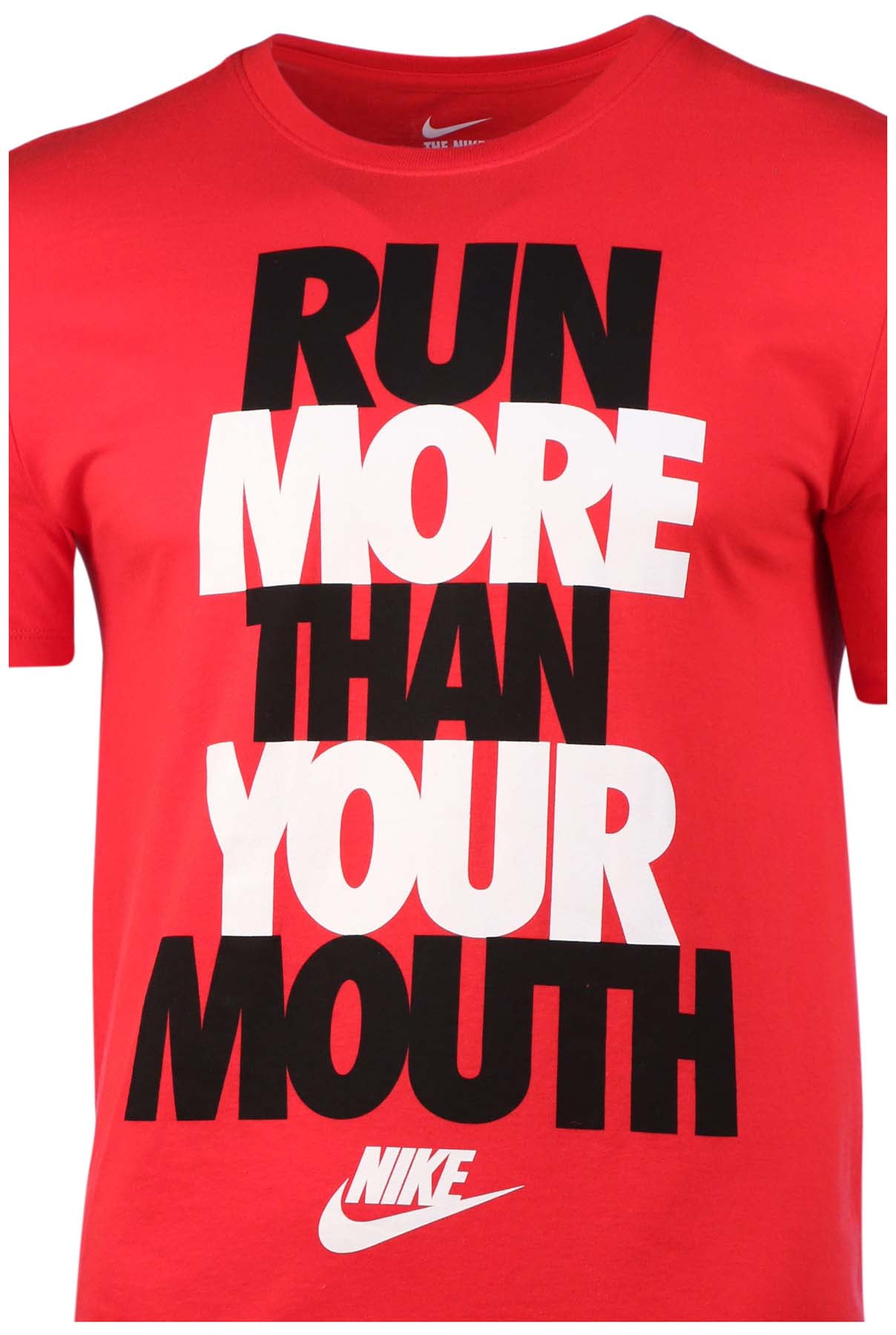 Nike Nike Men S Run More Than Your Mouth T Shirt Red Walmart Com Walmart Com