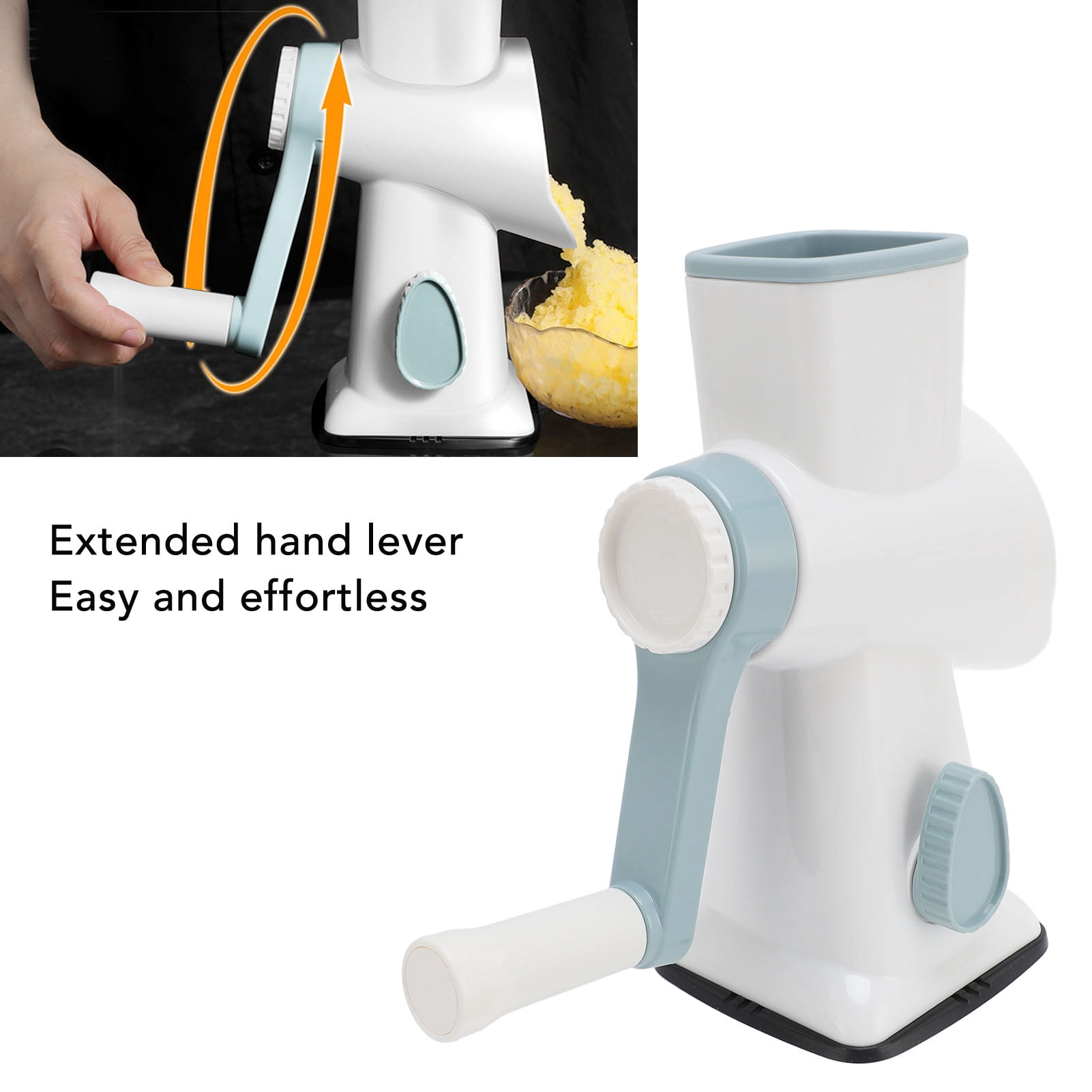 Riousery Manual Ice Crusher Small Portable Hand Shaved Ice Machine Ice Shaver Snow Cone Maker For Home Kitchen Mixing Grinding Crushing Shaved Ice Smoothies