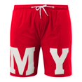 thumbnail image 4 of JAJAHO Mens Casual Shorts Sports Quick Drying Letter Printed Baggy Streetwear Drawstring Shorts Stylish Bottoms, 4 of 5