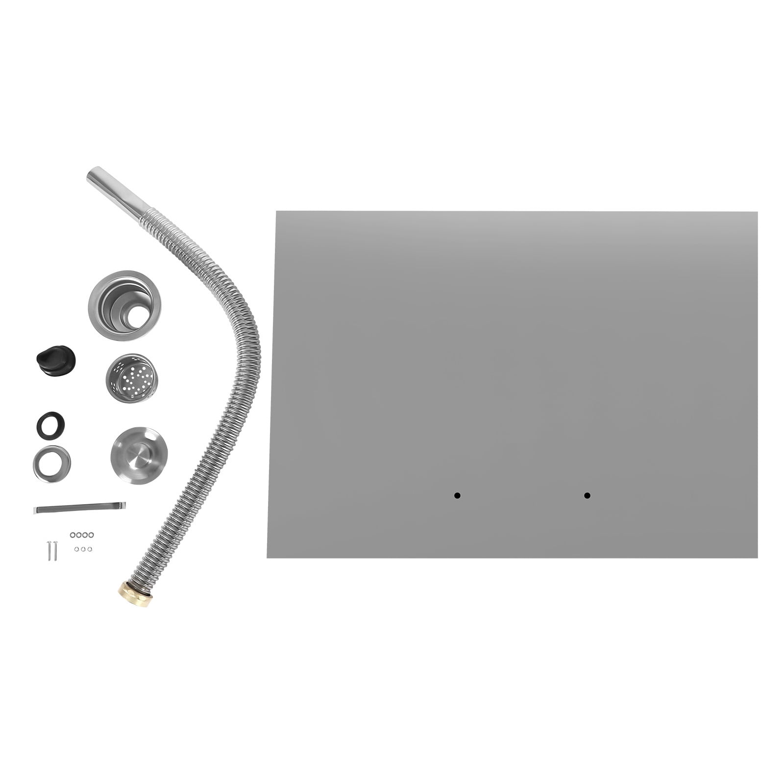 Drop in Ice Chest 20''L x 14''W x 13''H Drop in Cooler Stainless Steel with Hinged Cover Bar Ice Bin 40L/42.2Qt Drain-Pipe and Drain Plug Included for Cold Wine Beer