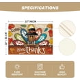 thumbnail image 5 of Turkey Give Thanks Thanksgiving Placemats Set of 4, 12x18 Inch Seasonal Table Mats for Party Kitchen Dining Decoration, 5 of 6