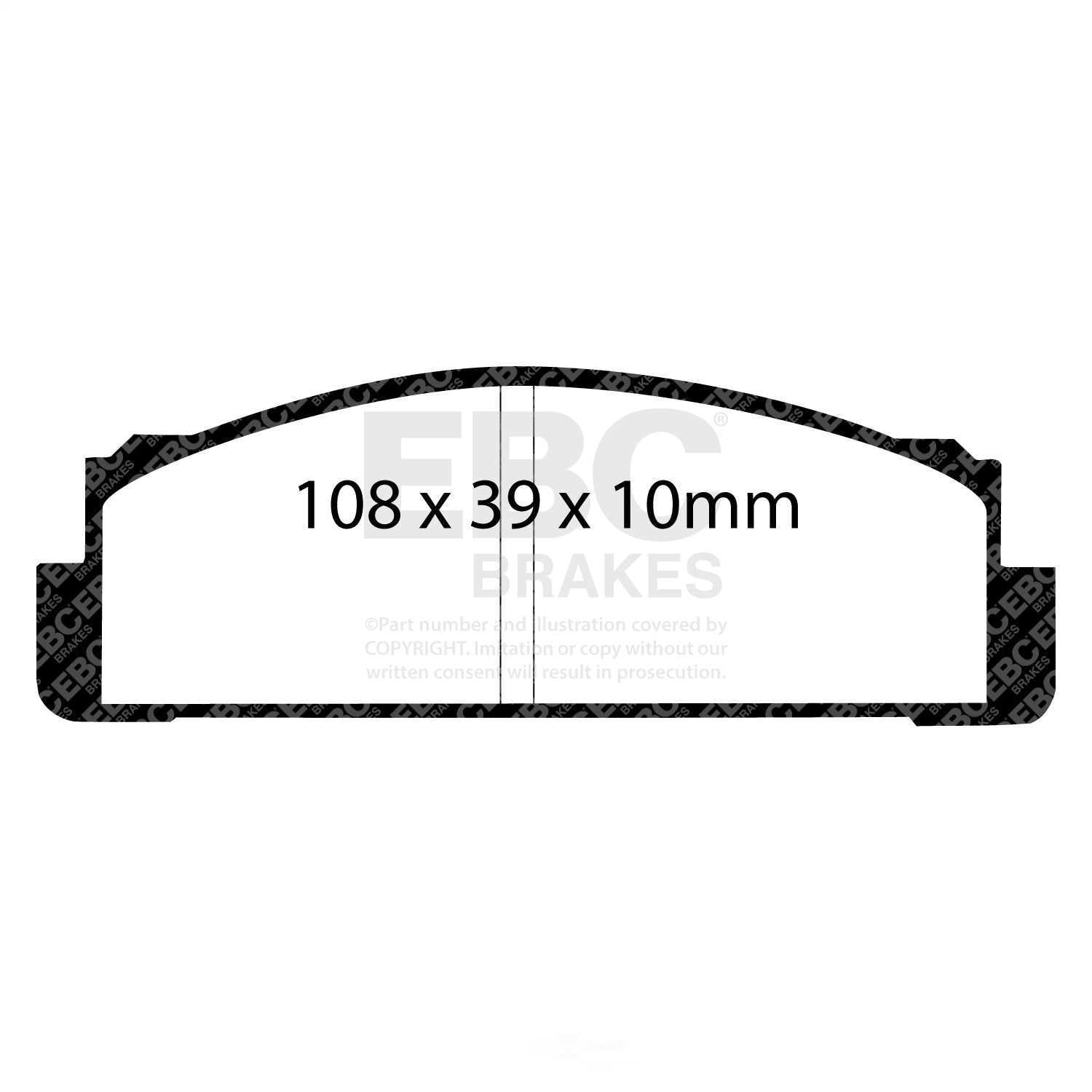 EBC Brakes DP2130 Greenstuff 2000 Series Sport Brake Pads, FMSI Pad No. D071 Solid 228mm Dia. 46mm