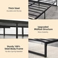 thumbnail image 3 of 6 Inches High Twin Size Metal Platform Bed Frame, Mattress Foundation/Metal Slat Support/No Box Spring Needed, Black, 3 of 5