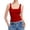 tank 137#Red, variant on oqasdz Tank Tops for Women Square Neck Sleeveless Knit Ribbed Cropped Top Slim Fit Solid Color Layering Undershirts for Daily Wear Summer Outdoor,White,XL