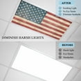 thumbnail image 6 of 2 Pack Magnetic Fluorescent Light Covers, 2x4 Ft,Independence Day American Flag Vintage Wood Textured Magnetic Light Covers for Ceiling Lights Classroom Office Home Decor, 6 of 9