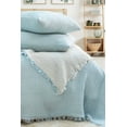 thumbnail image 3 of Muslin Blanket 4 Layers, Soft Bedspread, 100% Turkish Cotton Baby Blue Muslin Bed Cover, 95 x 102 in, 3 of 3