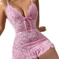 thumbnail image 7 of Womens Fashion Sexy Lingerie For Women Naughty Outfits Lingerie Deep V Teddy Babydoll Sexy Lace Bodysuit, 7 of 7