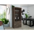 thumbnail image 4 of TUHOME Montenegro Bar Cabinet Made Of Engineered Wood In A Dark Walnut Finish, 4 of 13