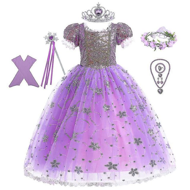 Rapunzel Para Niñas Vestidos Púrpuras Disfraz De Niño Fiesta De Graduación Es Roleplay Fs