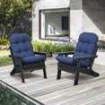 thumbnail image 3 of ATR ART to REAL 2 PCS Indoor or Outdoor Adirondack Chair Cushions,Thickened Rocking Chair Cushions,Navy Blue, 3 of 14