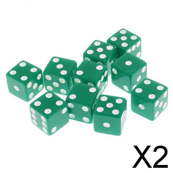 10 dados de juego de mesa.,Dados de plástico D6,Dados de 6 caras,Dados de juego de mesa,Jugar a los dados digitales 2 piezas