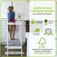 thumbnail image 6 of Little Partners Learn 'N Fold Learning Tower, Foldable Toddler Tower Baby Kitchen Stool - Kitchen Stool Helper Adjustable Ladder for Kids Ages 2 to 6 - Soft White, 6 of 12