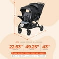 thumbnail image 3 of Baby Trend Sit N' Stand Double Stroller 2.0 DLX w/5 Point Safety Harness, Stormy, 3 of 11