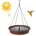 FCSolar Bird Bath Fountain Nozzles Large Bird Bath Bowl Garden Hanging