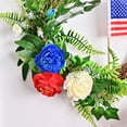 thumbnail image 4 of kjfeif Couronne de Jour de l'Indépendance 17,7 Pouces, Décorations Rouges Blanches Bleues pour 250e Anniversaire, Couronne Suspendue Intérieure Extérieure pour Jour du Souvenir et 4 Juillet, Décoration Intérieure, 4 of 9