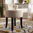 thumbnail image 2 of Baxton Studio Cerise Petite Chaise d'Appoint en Tissu Beige, 2 of 9