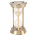 thumbnail image 2 of Metal Hourglass Sand Timer Decorative Vintage High Glossy Sand Replaceable Sandglass Clock Bronze Bronze Mini 10min, 2 of 5