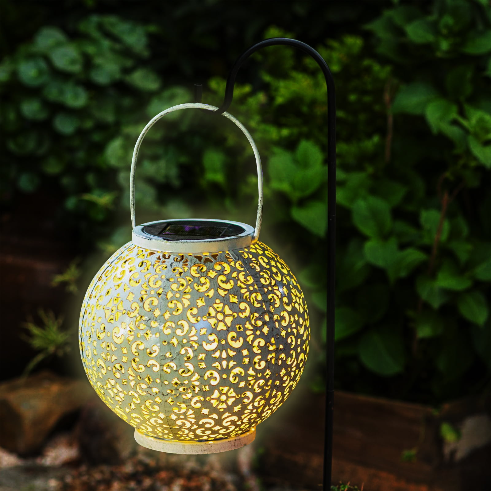 Outdoor Lighting Solar LED Hanging Lantern Light Garden Yard Lawn Decor Lamp 