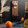 thumbnail image 3 of Abrebotellas magnético de baloncesto, abridor de botellas de madera montado en la pared con capuchón, regalo perfecto para los amantes del baloncesto y la cerveza, uso como decoración de cocina, pati JAMW  Sencillez, 3 of 5