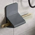 thumbnail image 4 of Shower Foot Rest, 2 Pcs Shower Foot Rest Foot Stool Shower Shaving Foot Rest with Anti Slip Shower Foot Pedal Holder for Shaving Legs No Drill Wall Mounted Triangular, 4 of 7
