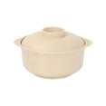 thumbnail image 5 of VAJUSO Wheat Straw Soup Bowl with Lid, Double-Handle Bowl, Beige Storage and Organization, 5 of 6