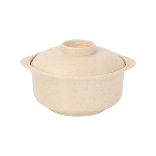 Heat Resistant Soup Bowl with Lid, Insulated Instant Noodle Bowl for Students and Home, Portable Plastic Rice Bowl for Office Lunch, Camping, and Everyday Use