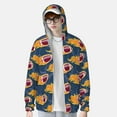 thumbnail image 2 of Balery Burning Rugby Balls Sudadera ligera de manga larga con capucha y protección solar UPF 50+ para hombre y mujer, ideal para pesca y running-Large, 2 of 7