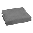thumbnail image 2 of Blazing Needles Indoor 16" x 16" Microsuede Chair Cushion, Steel Grey, 2 of 3