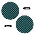 thumbnail image 2 of Kdxio Black And Teal Checkerboard Pocket Mirror, 1X/2X Travel Makeup Mirror 2-Sided Folding Small Mirror Portable Double-Sided Magnifying Cosmetic Mirror for Gift-Round Shape, 2 of 9