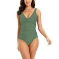 thumbnail image 1 of Maillots de Bain une Pièce pour Femmes, Maillot Froncé à Torsade devant, Contrôle du Ventre, Monokini, 1 of 7