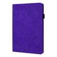 thumbnail image 5 of Built-in camera lens protector, the enough raised lips protects the front Dteck Case for Samsung Galaxy Tab S9 Plus/S8 Plus/S7 Plus/S7 FE 12.4 Inch Tablet, Premium PU Leather Embossed Folio FlipPurple, 5 of 5