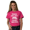 thumbnail image 3 of Rhinos Are Just Chubby Unicorns Men's Graphic T Shirt Tees Brisco Brands X, 3 of 6