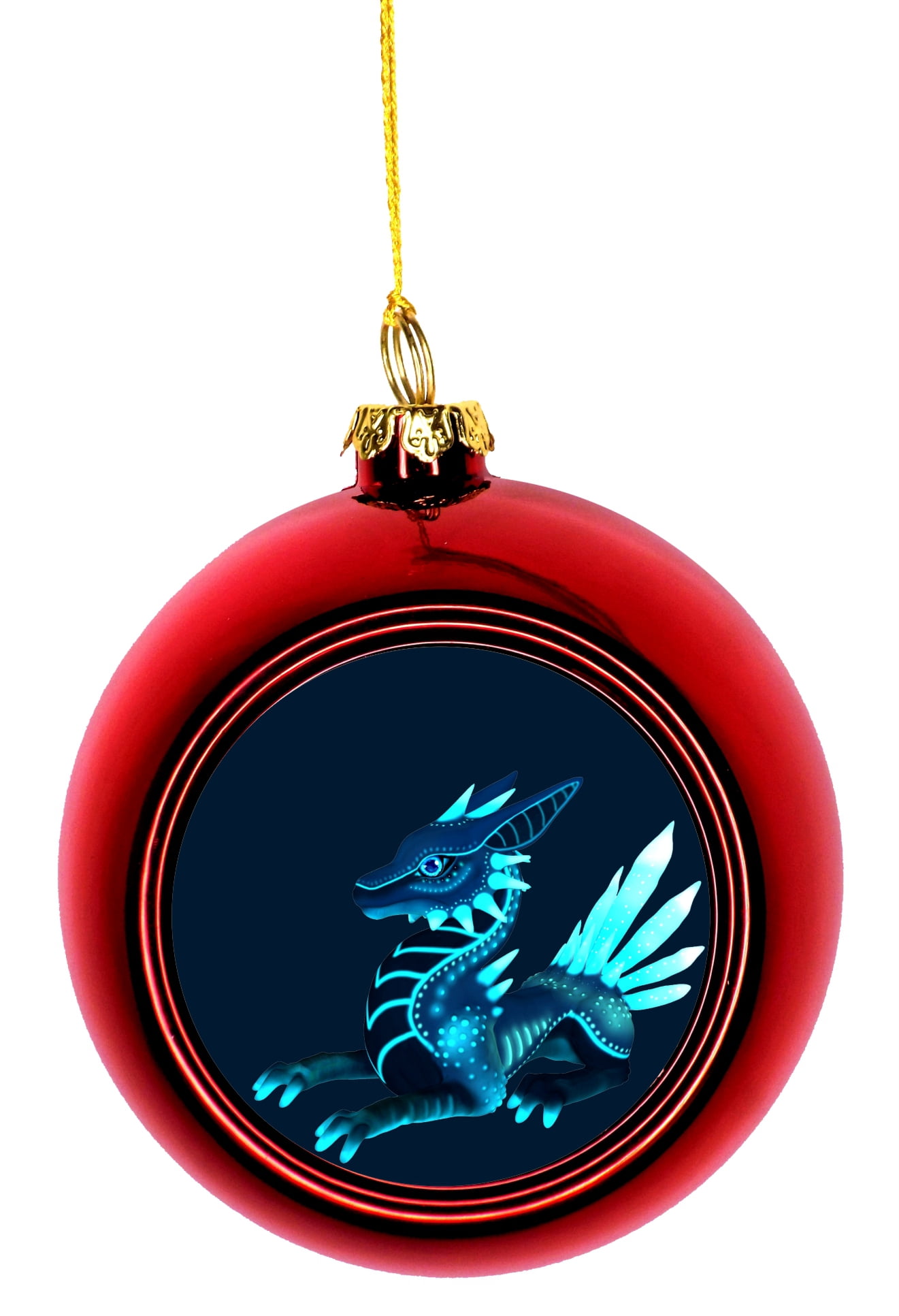 Blue Dragon Bauble Christmas Ornaments Red Bauble Tree Xmas Balls Walmart Com Walmart Com