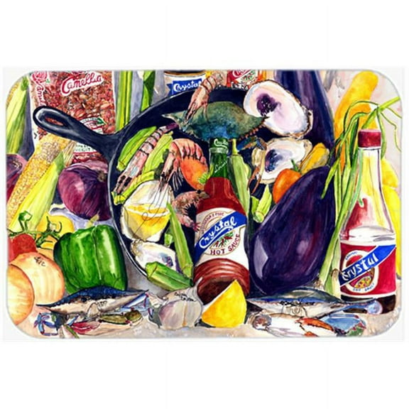 Crystal Hot Sauce With Camellia Beans And Black Skillet Mouse Pad, Hot Pad & Trivet