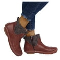 thumbnail image 5 of jsaierl Women's Classic Faux Leather Western Booties Cowgirl Boots Retro Short Western Ankle Boots, 5 of 6