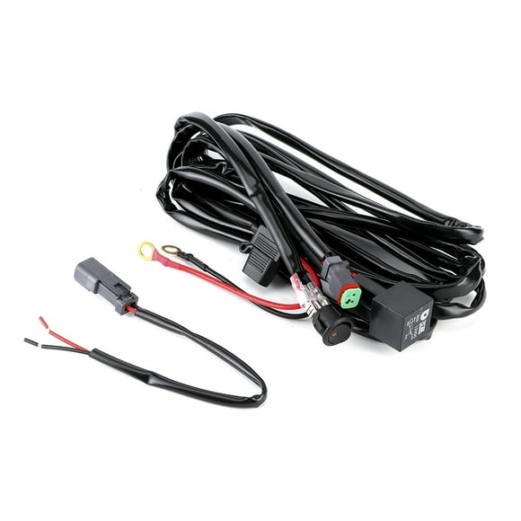 Wiring Harness Switch Wire Harness Led Light Wire Harness Work Light Switch Wiring Harness 12V/40A Waterproof Car Wiring Harness For LED Work Light Bar Switch On/Off Control