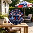 thumbnail image 6 of Patriotic Metal Sign, 2 Pcs America 250th Birthday Aluminum Sign, 7.87 inch July 4th Eagle Decorative Plates Tabletop Art Sign for Kitchen Cabinets Dining Room Office Home Decor, 6 of 6