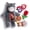 Grey, variant on Nocciola 9-in-1 Zombie Plush Squeaky Dog Toys, Mummy Toys, Stimulating Puzzle Toy with 8 Organ-Shaped Plush Toys, Halloween gift, Stuffed Toys for Small Medium Dogs
