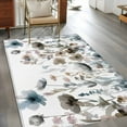 thumbnail image 4 of 2.7x5 Area Rugs, Blue Grey Pink Spring Floral Non-Skid Rubber Backing Large Rectangle Rugs - Living Room Bedroom Home Office, Watercolor Botanical Indoor Floor Mat Carpets Washable Rug, 4 of 9