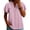 A_ Pink, variant on Women's Ruffle Trim V Neck Polka Dot Short Sleeve Blouse Teal Blue Tone Lightweight Vacation Casual Tunic Mint Green XL