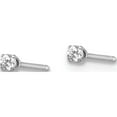 thumbnail image 2 of Fashion Inverness 18K White Gold 2mm Cz Earrings (2 X 2) Made In United States 259e, 2 of 5
