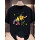 thumbnail image 1 of Camiseta unisex de algodón de verano con estampado creativo de Star Brothers, cuello redondo, manga corta y tejido de punto ligeramente elástico para adolescentes., 1 of 7