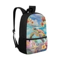 thumbnail image 2 of HUIACONG Ocean Turtle Floral School Backpack for Teen Boys Large Capacity Ergonomic Padded Shoulder Straps for Kids Ages 6‑18 Daily Use, 2 of 6