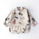 thumbnail image 1 of Delantal para comer para niños, impermeable, con bolsillo, bata con mangas, babero suave y lavable, traje colorido para comer, Burbuja Beige S de 6 a 12 meses, 1 of 5