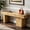 Light Brown, variant on Fnova 47 Inch Solid Fir Wood Farmhouse Bench, Heavy Duty Bench with Artistic Asymmetrical Legs for Entryway Bedroom Living Room Dining Room Porch