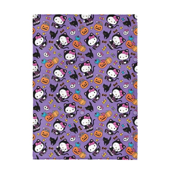 Hello Kitty Halloween Kitty Silk Touch Throw Blanket 50x70 inches