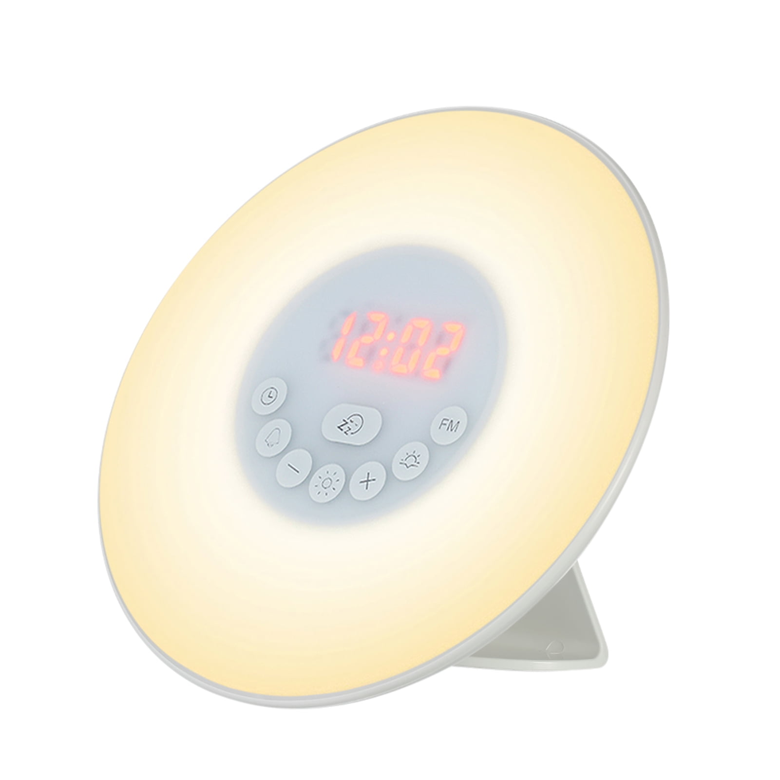 Smart LED Wake Up Light Alarm Clock Sunrise Sunset FM Radio Bedside Night Lamp 